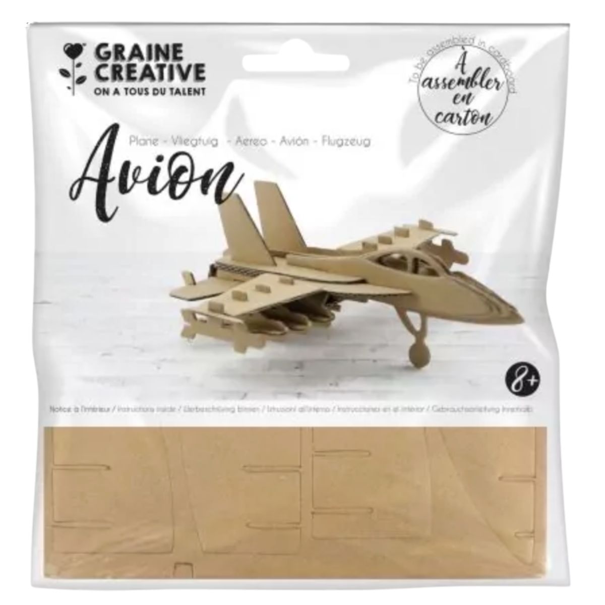 Maquette 3D en carton - Avion de chasse