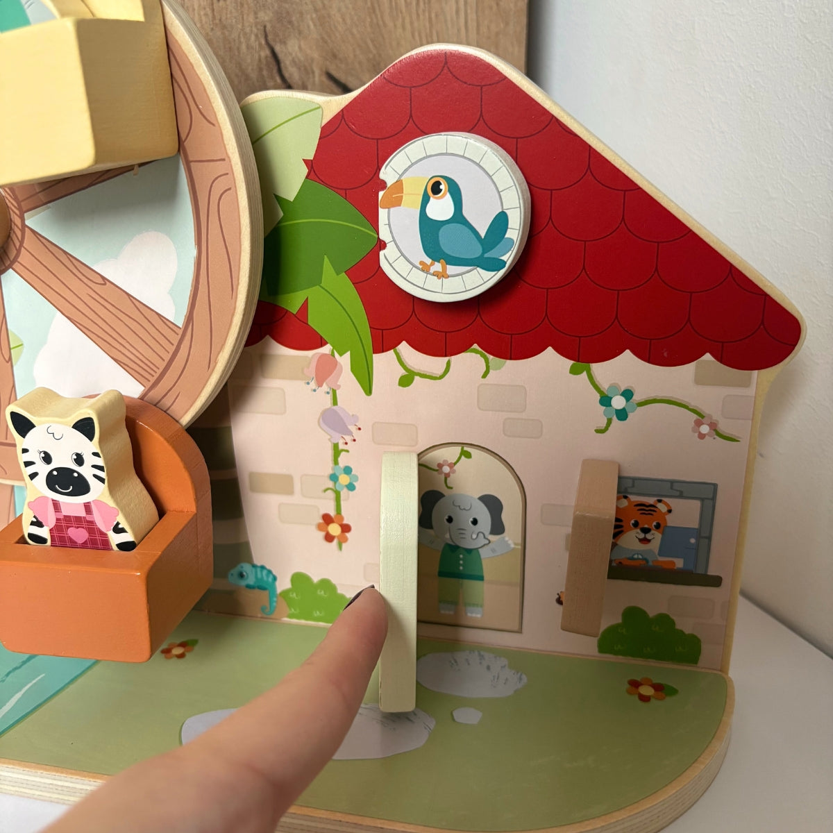 Grande roue "Jungle Friends" en bois