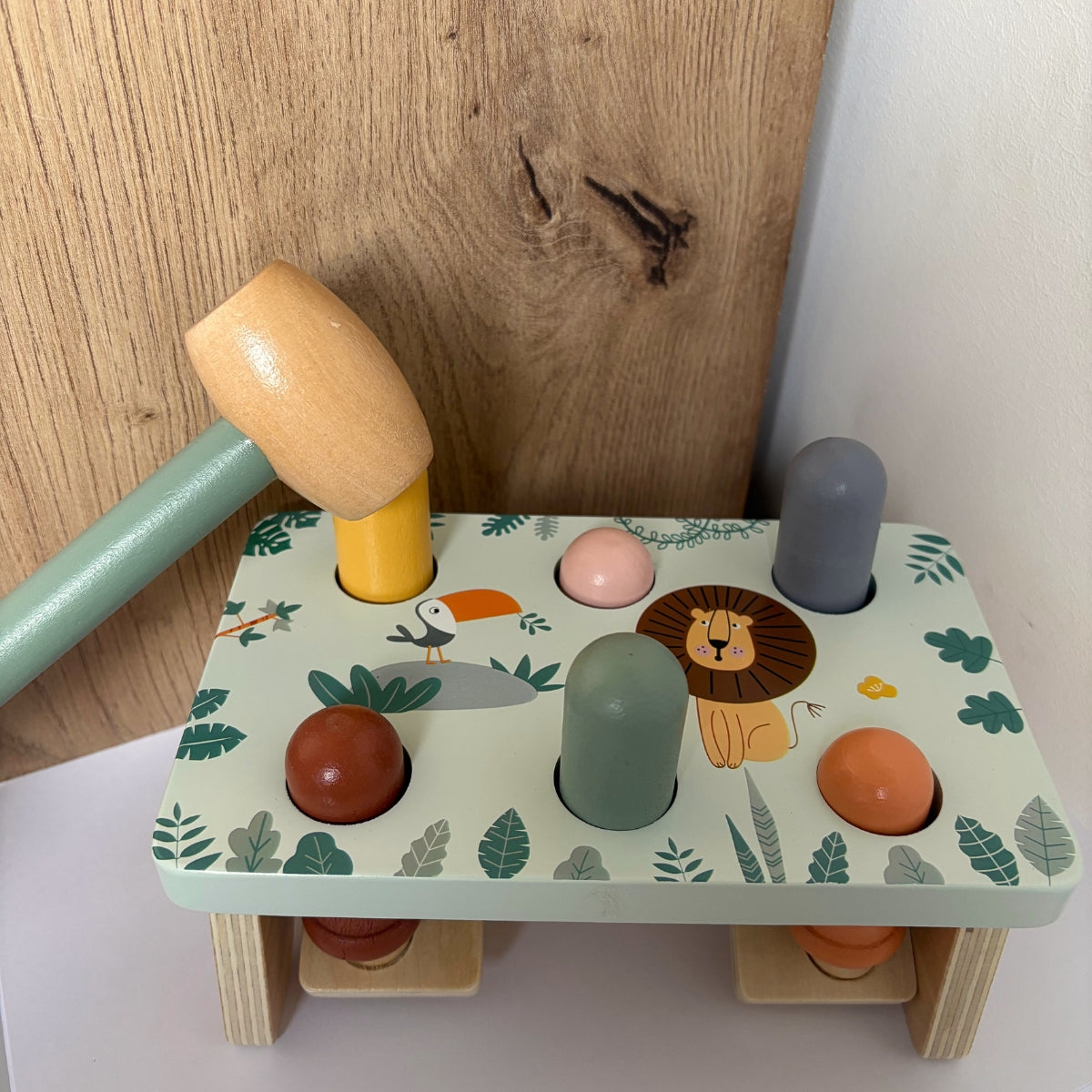 Banc à marteler « Safari » en bois