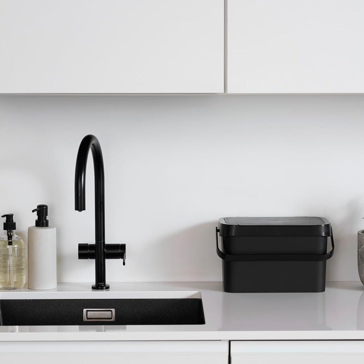 Seau à compost et déchets alimentaires 5 L - noir