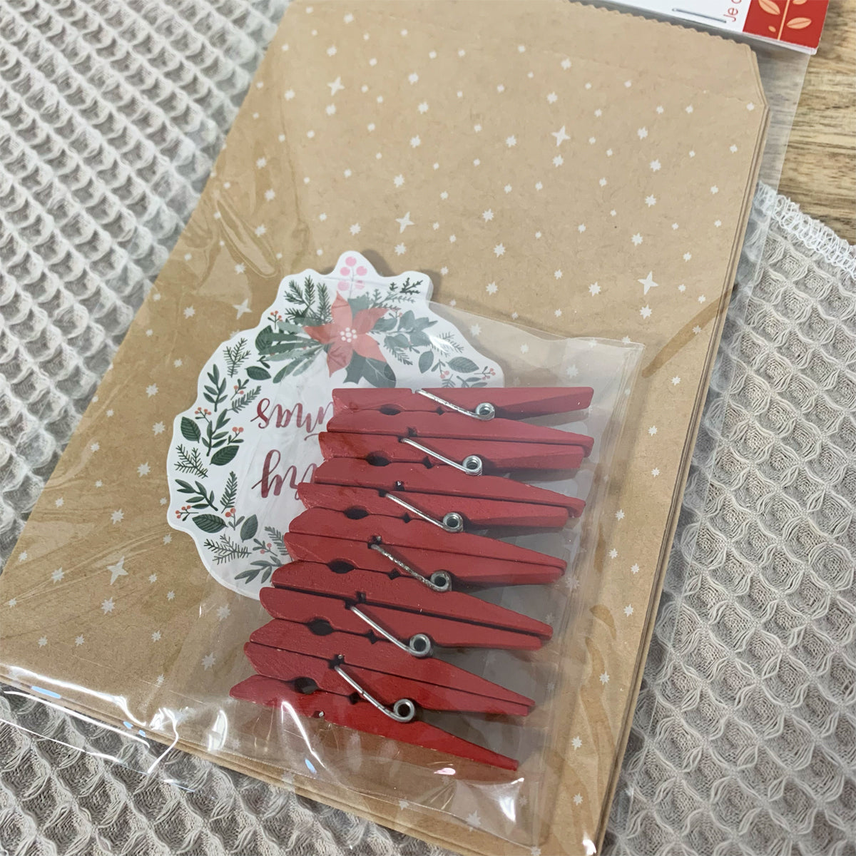 Kit de 6 sachets en kraft étoiles