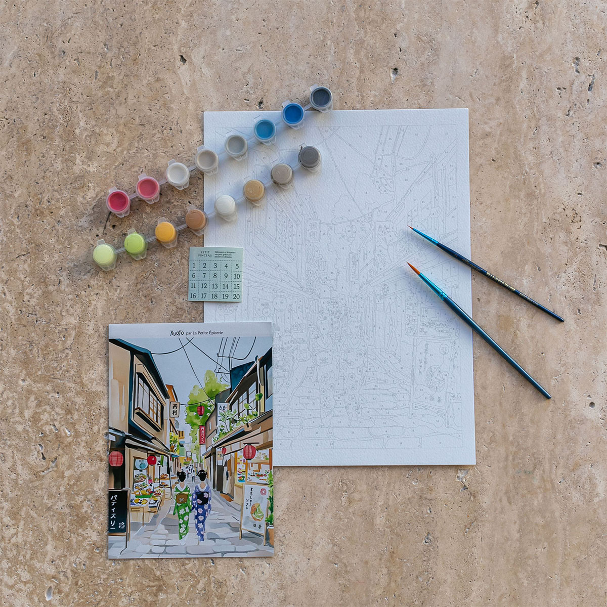 Kit peinture au numéro Kyoto 30 cm x 40 cm