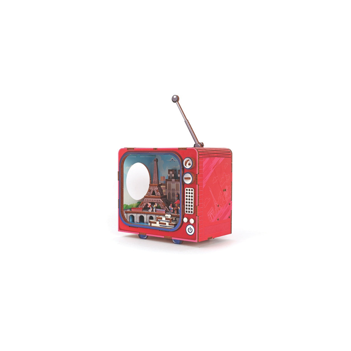 Maquette 3D Bois TV Paris | Kit Modélisme Miniature à Construire