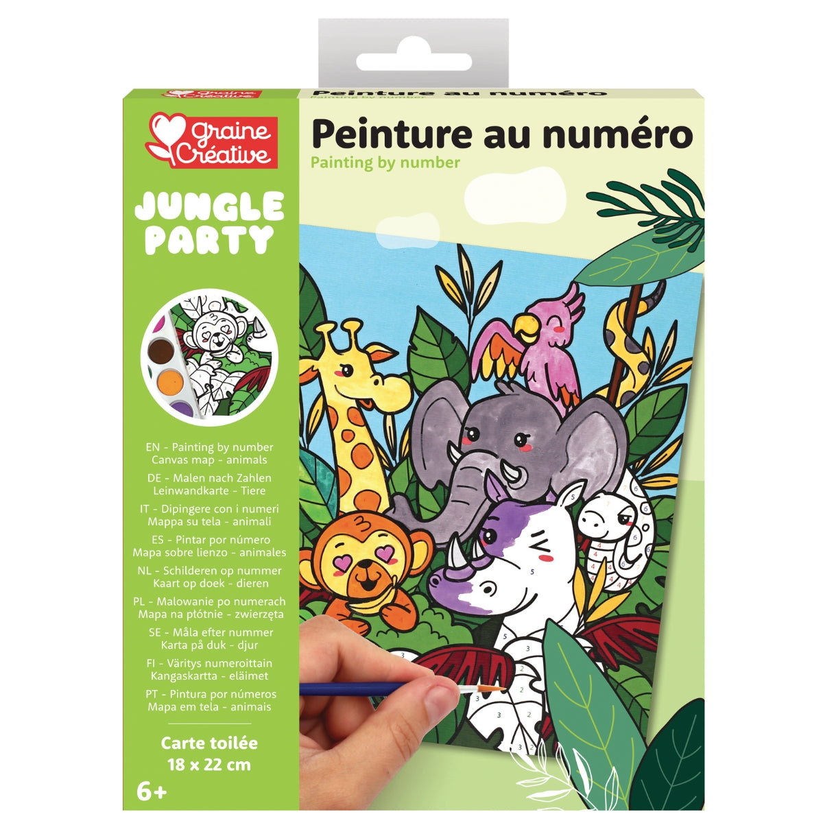Peinture au numéro enfant “Jungle Party”