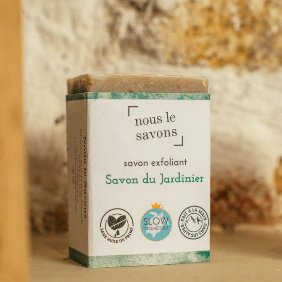 Savon du jardinier exfoliant à la poudre d'orties