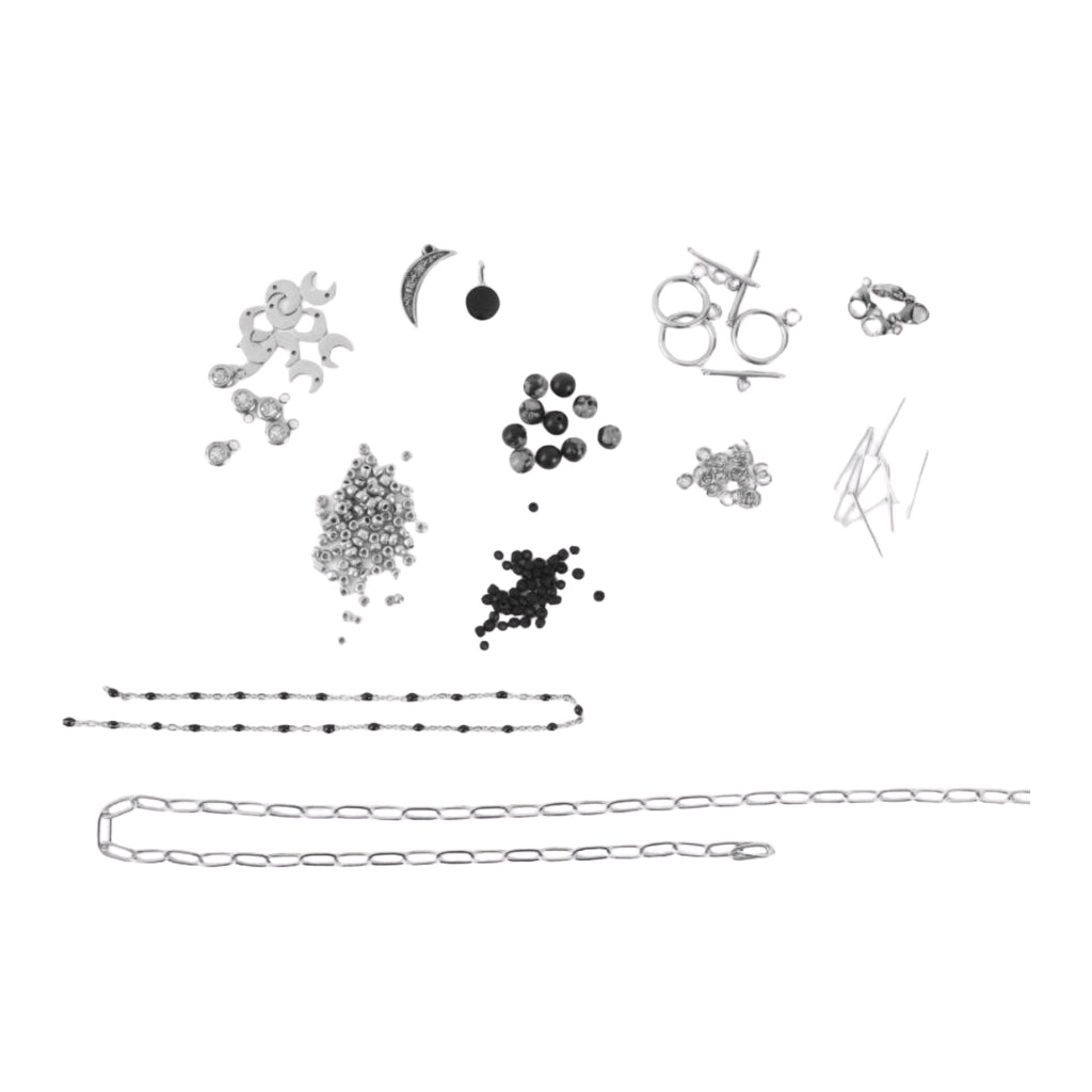 KIT DIY bijoux en acier inoxydable - parure argentée