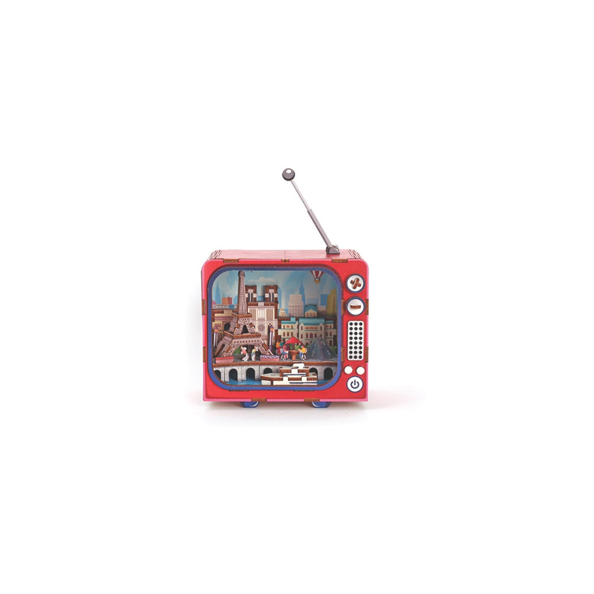 Maquette 3D Bois TV Paris | Kit Modélisme Miniature à Construire