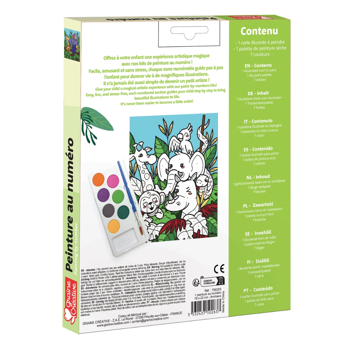Peinture au numéro enfant “Jungle Party”