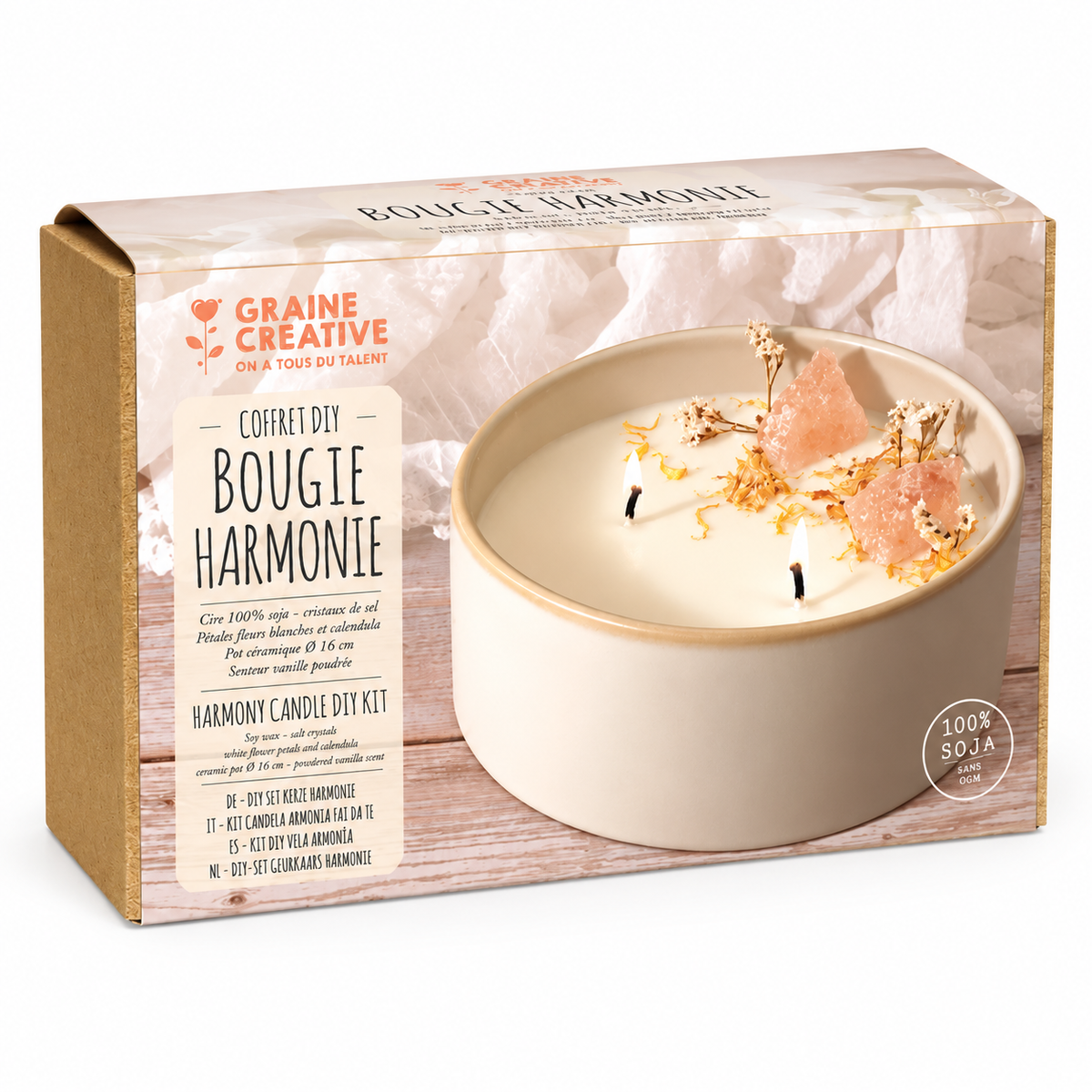 Kit DIY Bougie Harmonie – Créez votre bougie fleurie parfumée