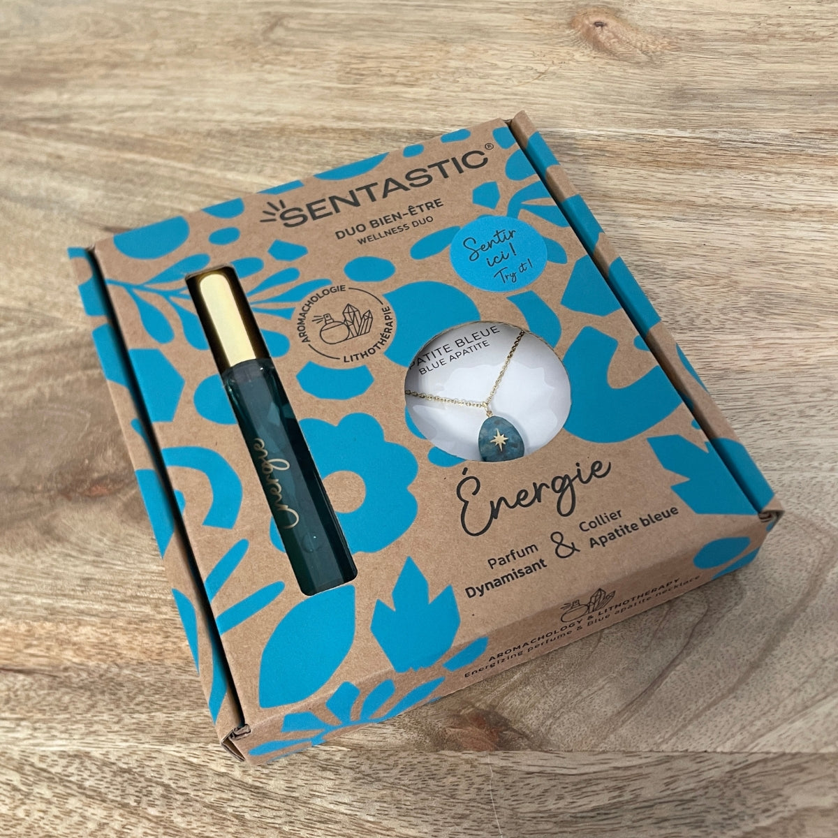 Coffret Energie - Parfum dynamisant & collier apatite bleue