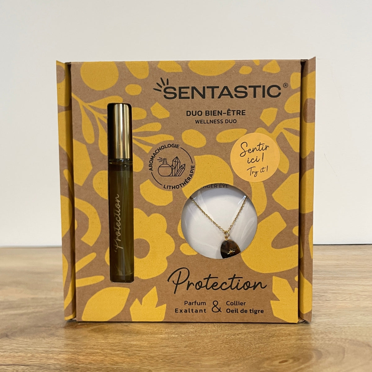 Coffret Protection - Parfum exaltant & collier œil du tigre