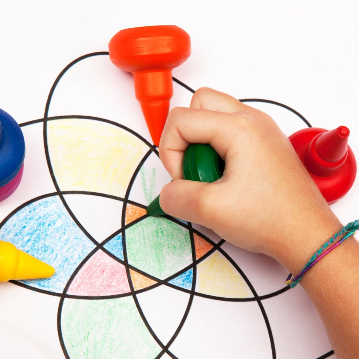 Maxi crayons de cire Lefranc Bourgeois – 6 couleurs pour enfants