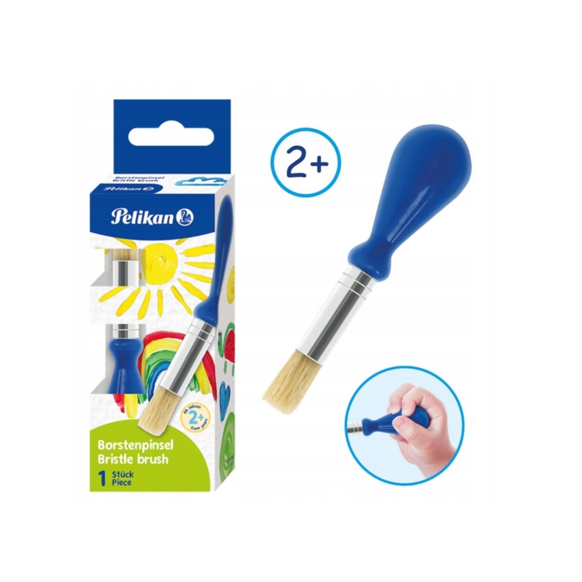 Pinceau enfant Pelikan Jumbo – embout rond avec poignée ergonomique