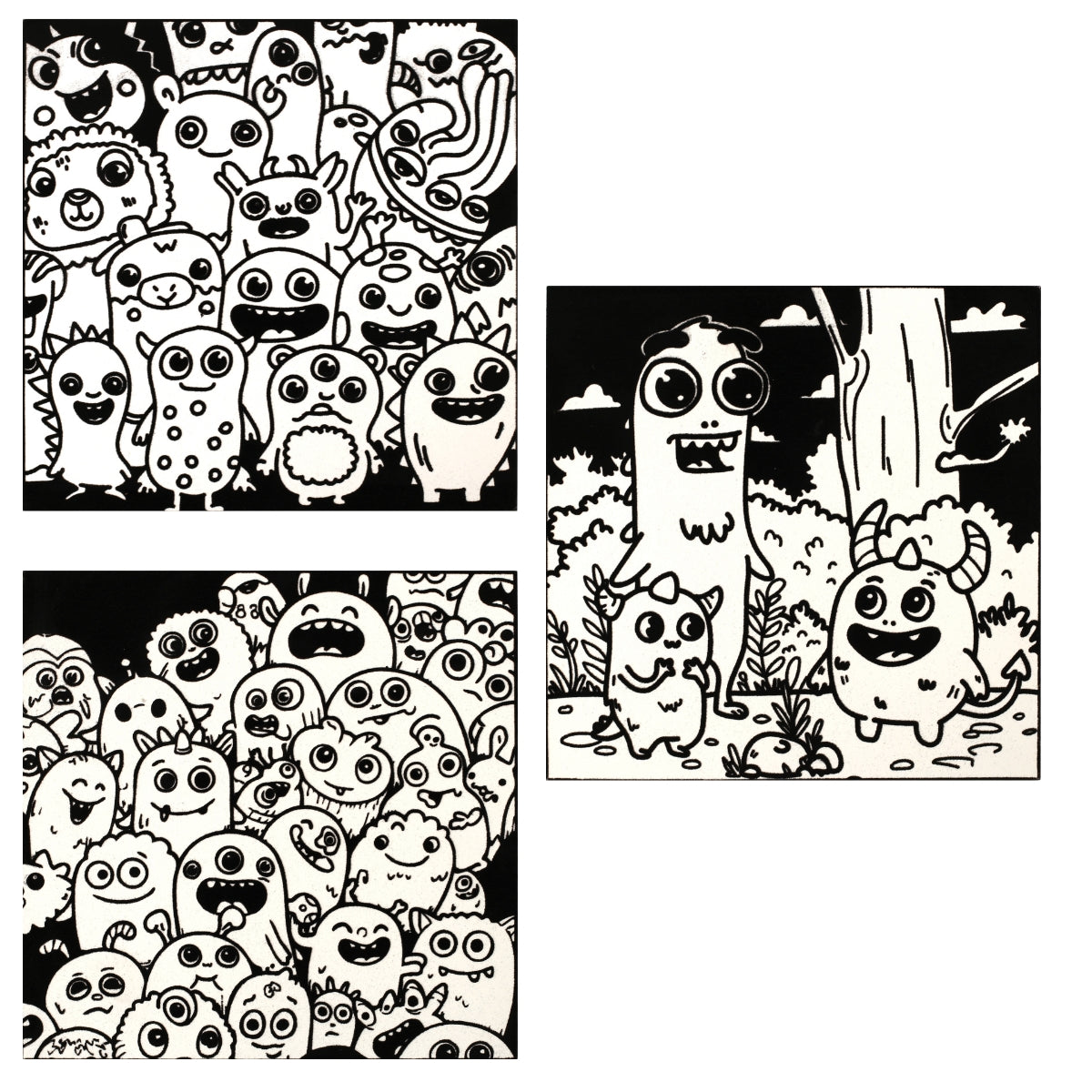 Coloriage Velours – Monstres à colorier