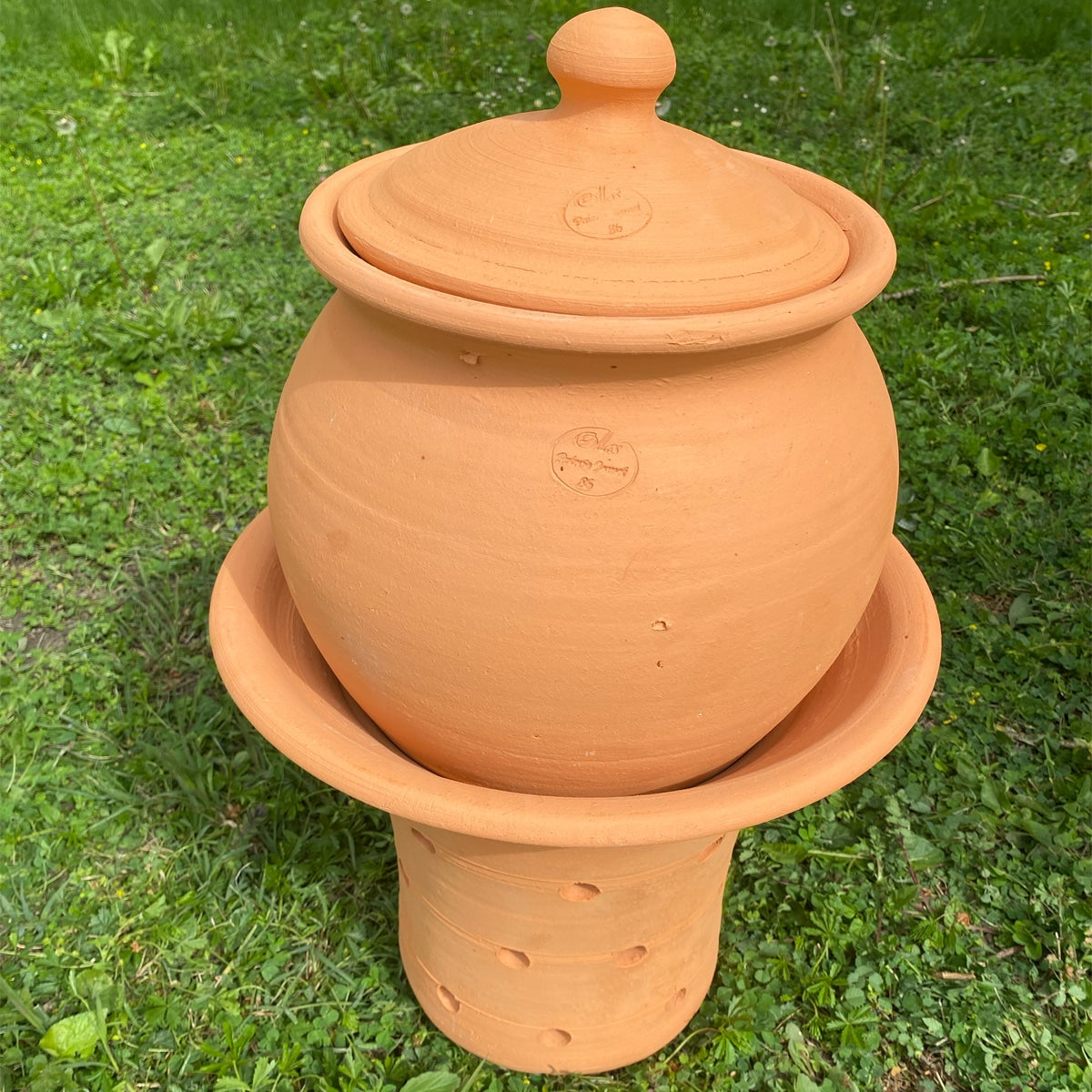 Base + tête + couvercle du lombricomposteur à étages (lisse ou motif)