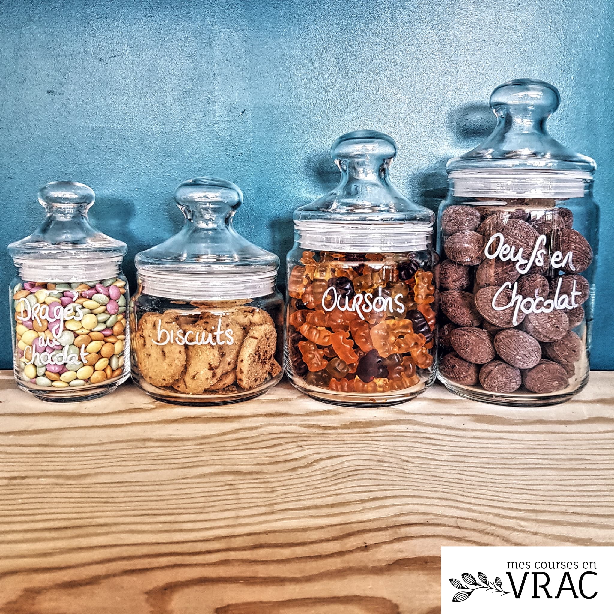 Petites bonbonnières en verre