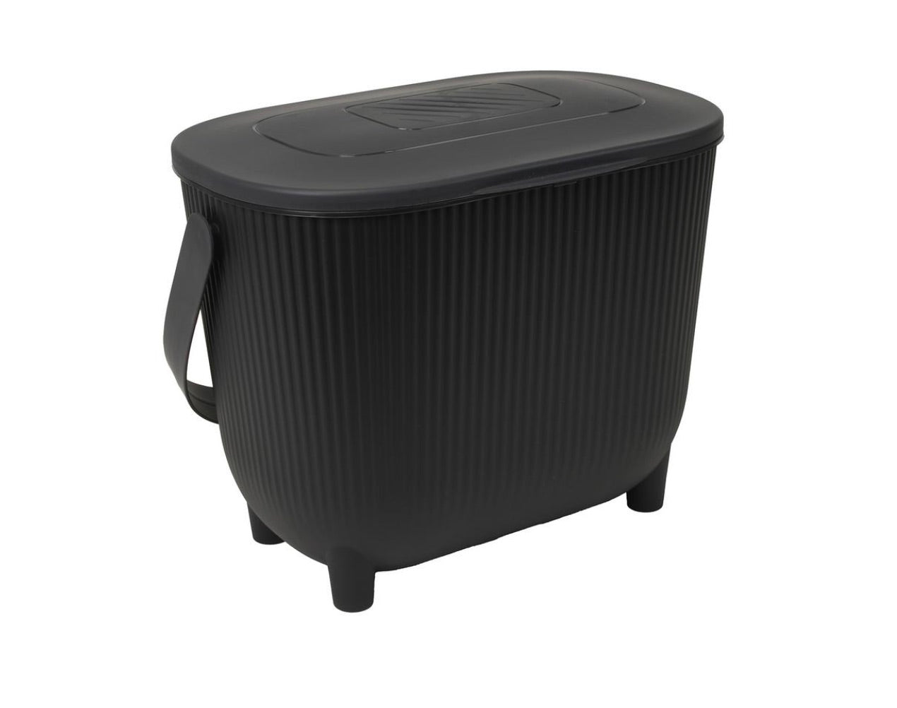 Poubelle à compost avec filtre 10 L - Noir anthracite