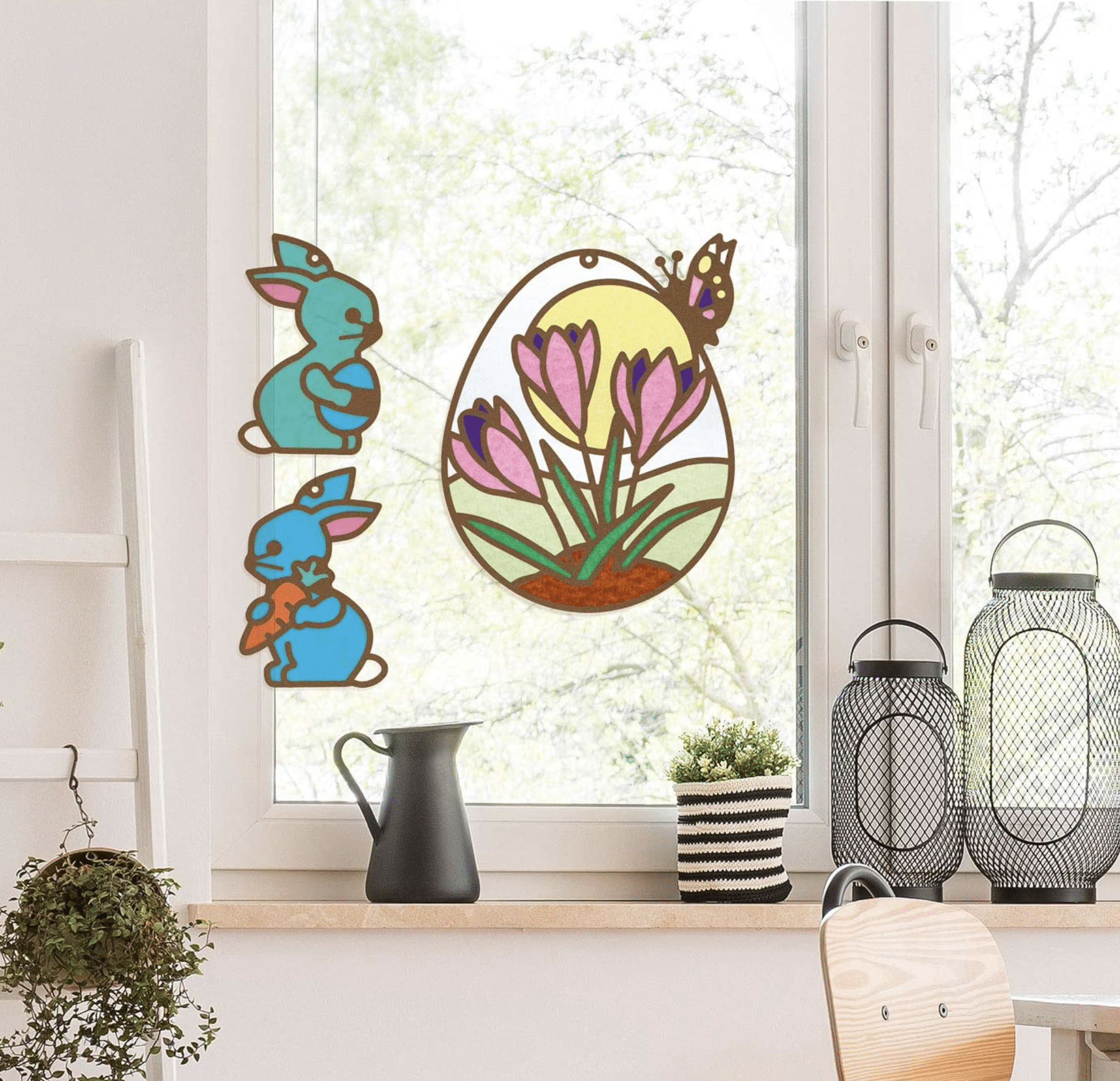Kit de décoration pour fenêtre "Printemps"