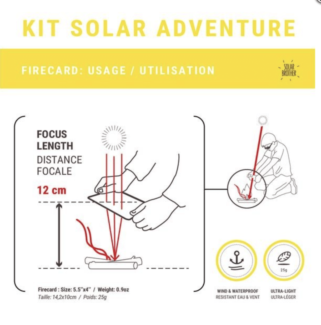 Matériel de survie solaire ADVENTURE KIT ®