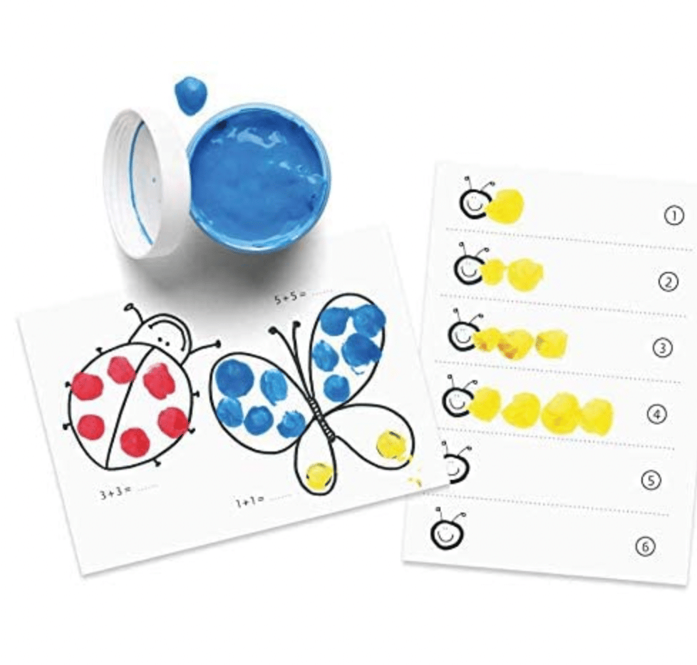 Coffret : J'apprends à compter avec la peinture et les doigts
