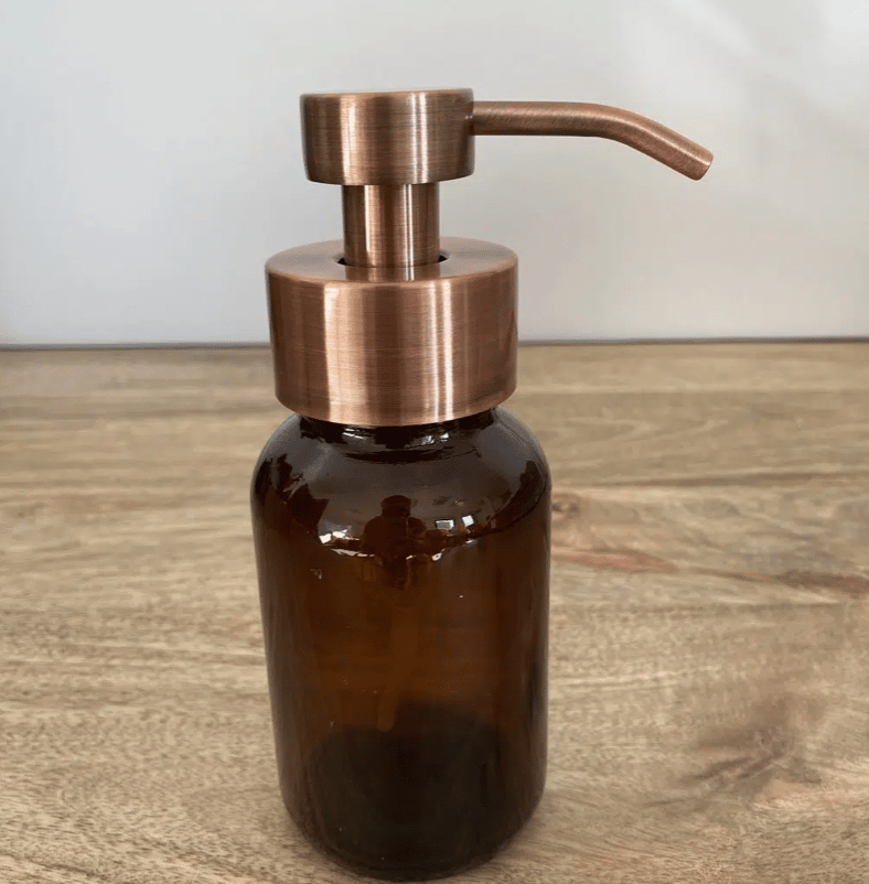 Distributeur de savon mousse en verre ambré - Coloris au choix