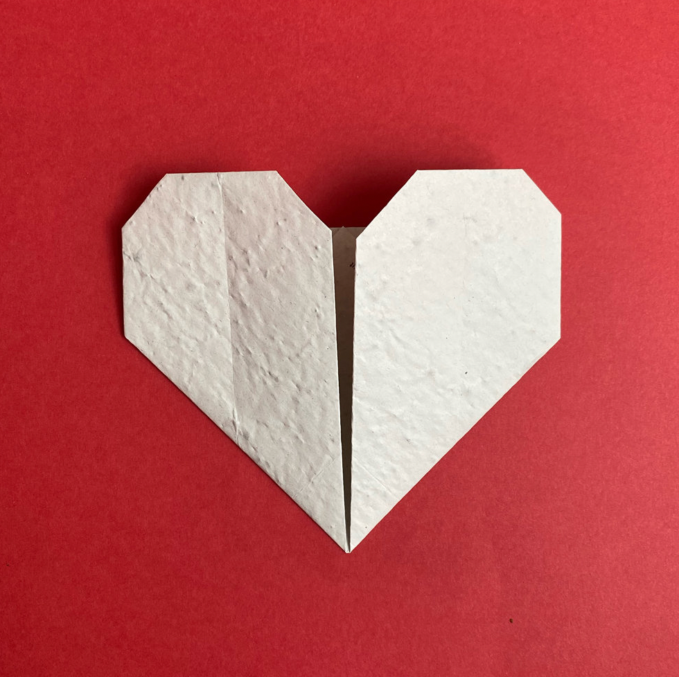 Carte origami ensemencée à planter - Mon petit coeur