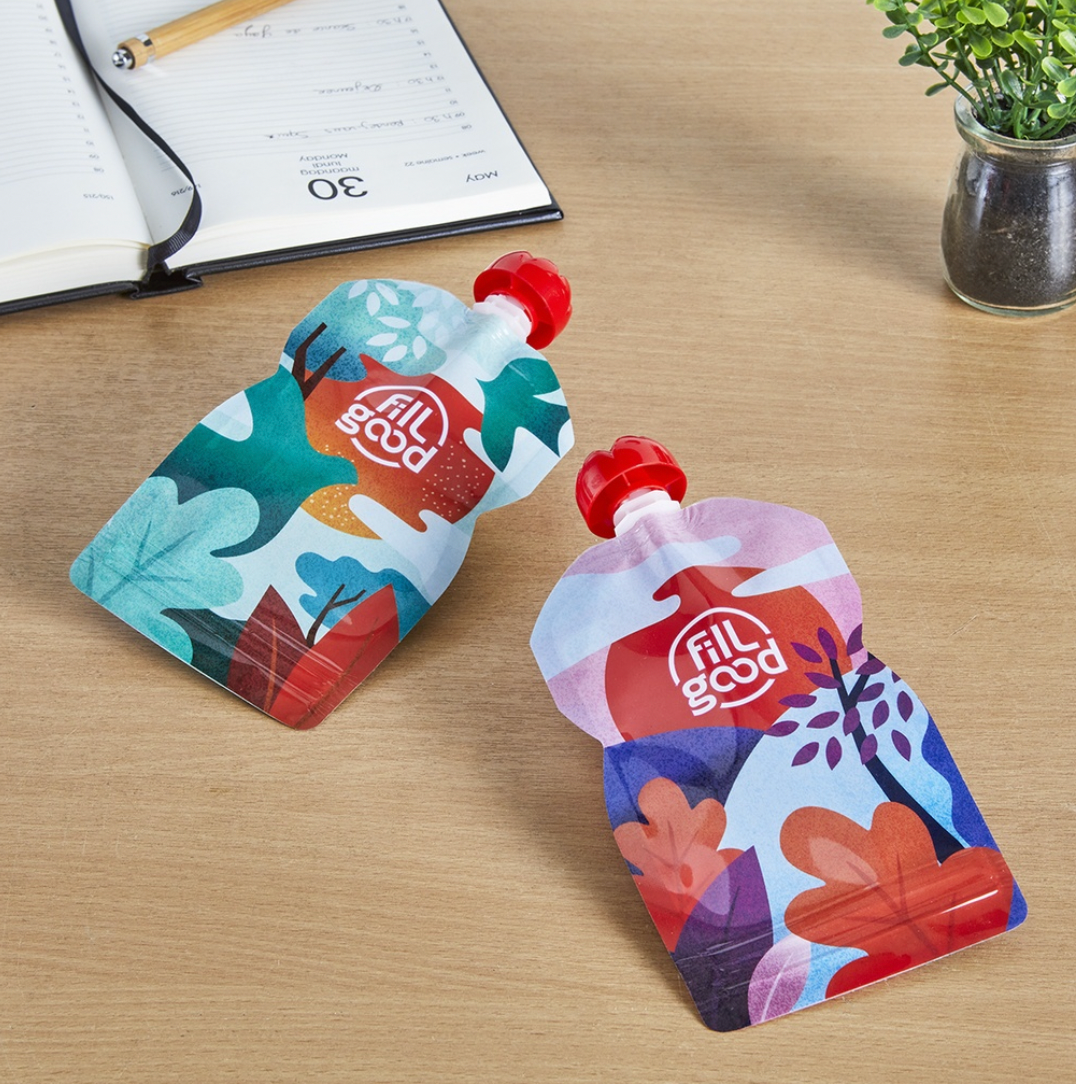 2 gourdes à compotes réutilisables pour adultes - 130 ml