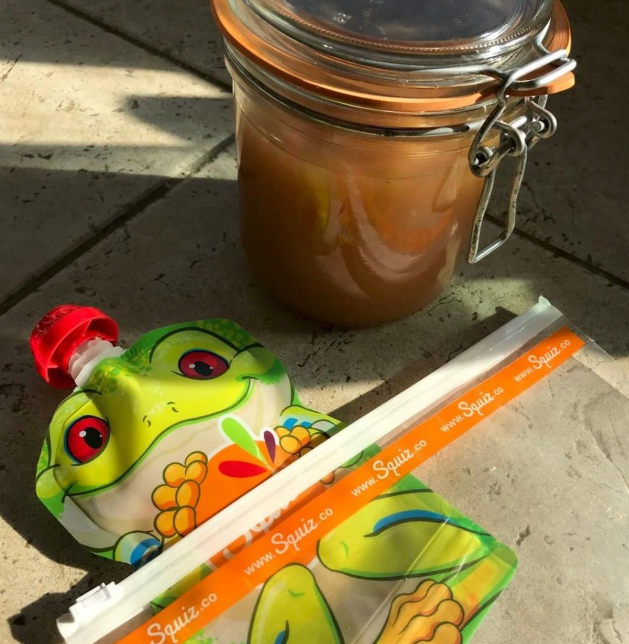 Lot de 2 gourdes à compote réutilisables enfants ANIMAUX - 130 ml