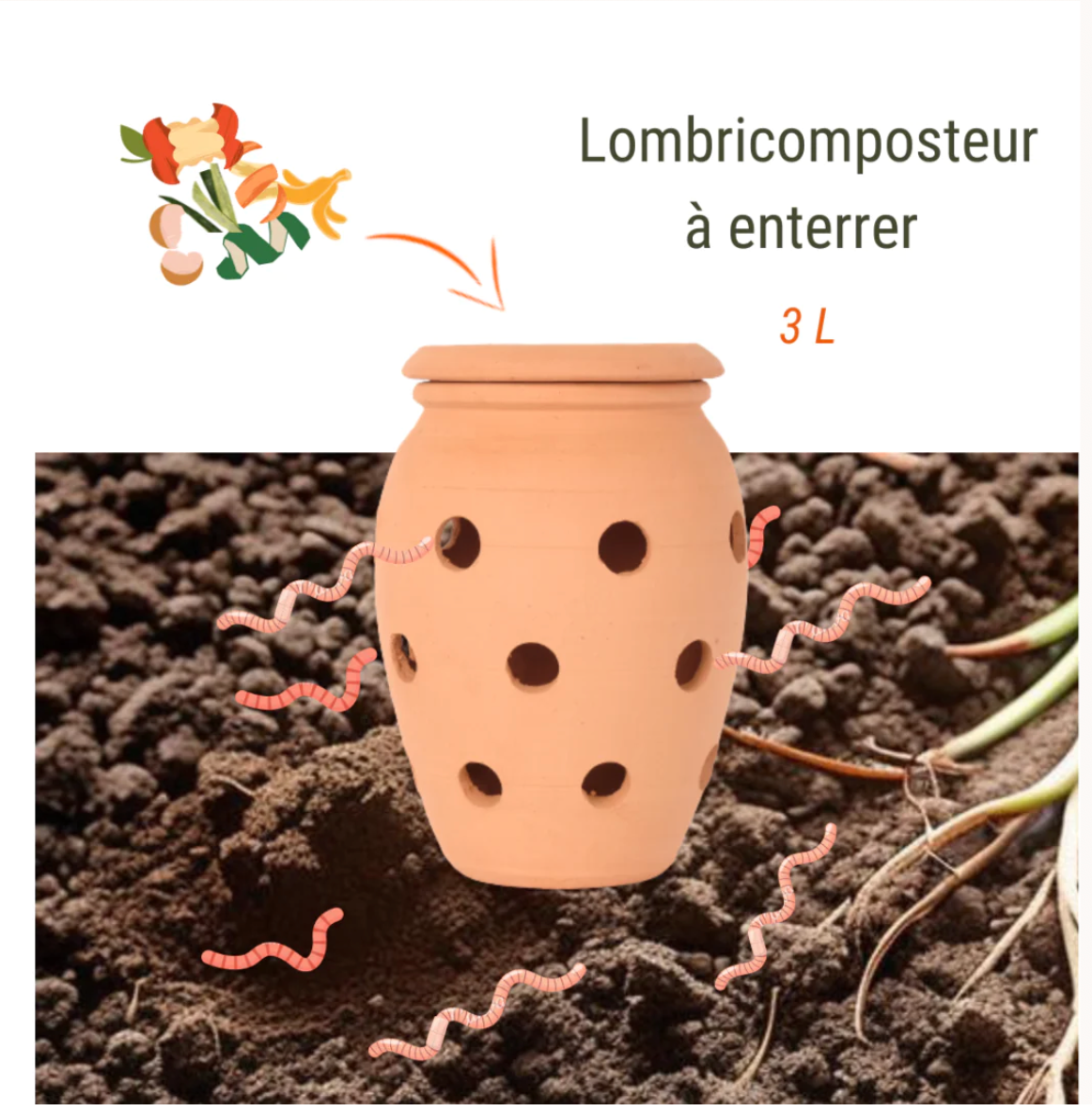 Lombricomposteur à enterrer -   3 L
