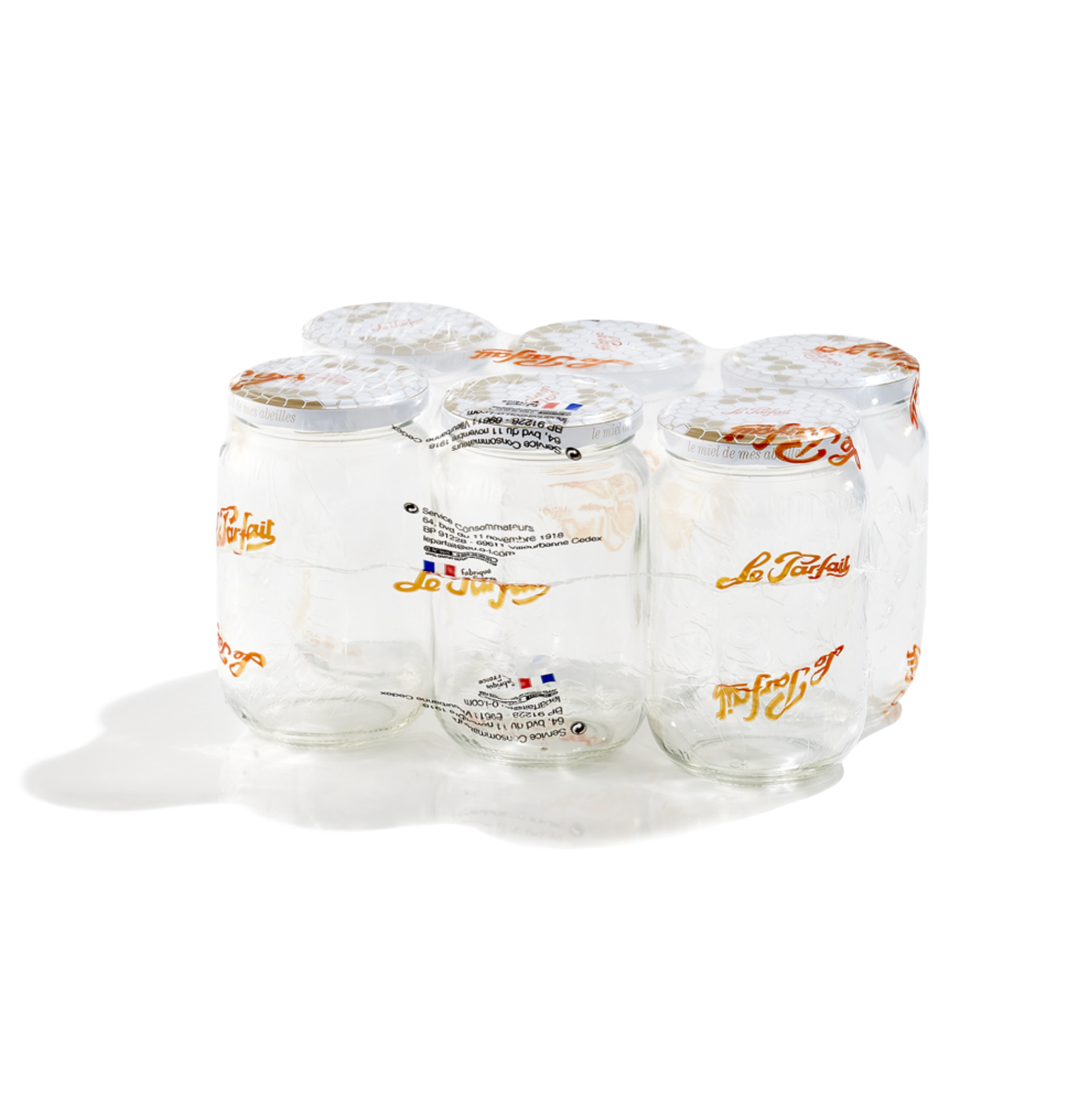 Pack de 6 pots à miel Le Parfait -  385 ml