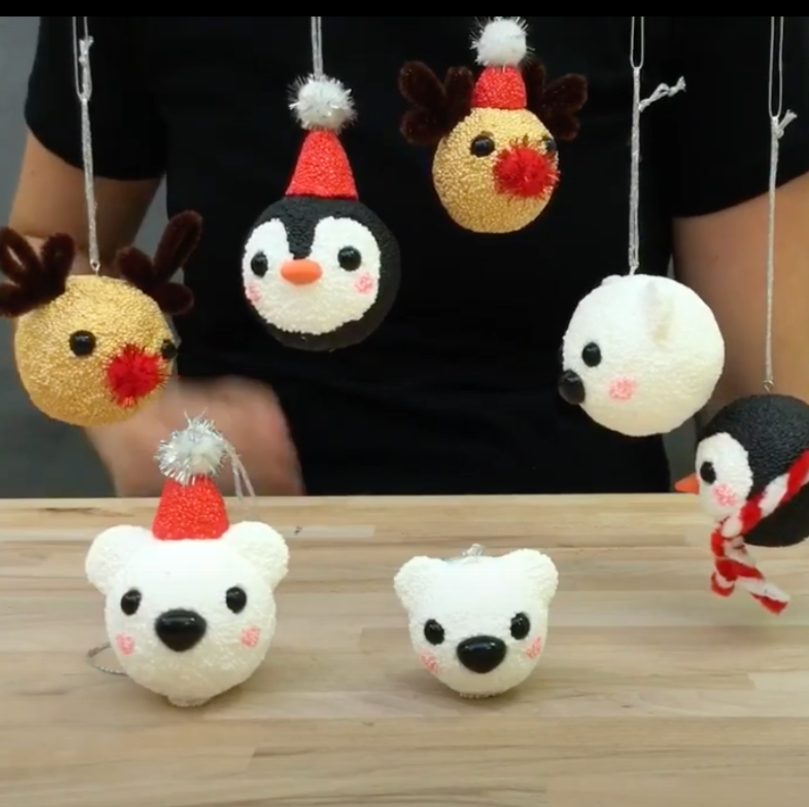 Kit DIY modelage - Boules de Noël Animaux