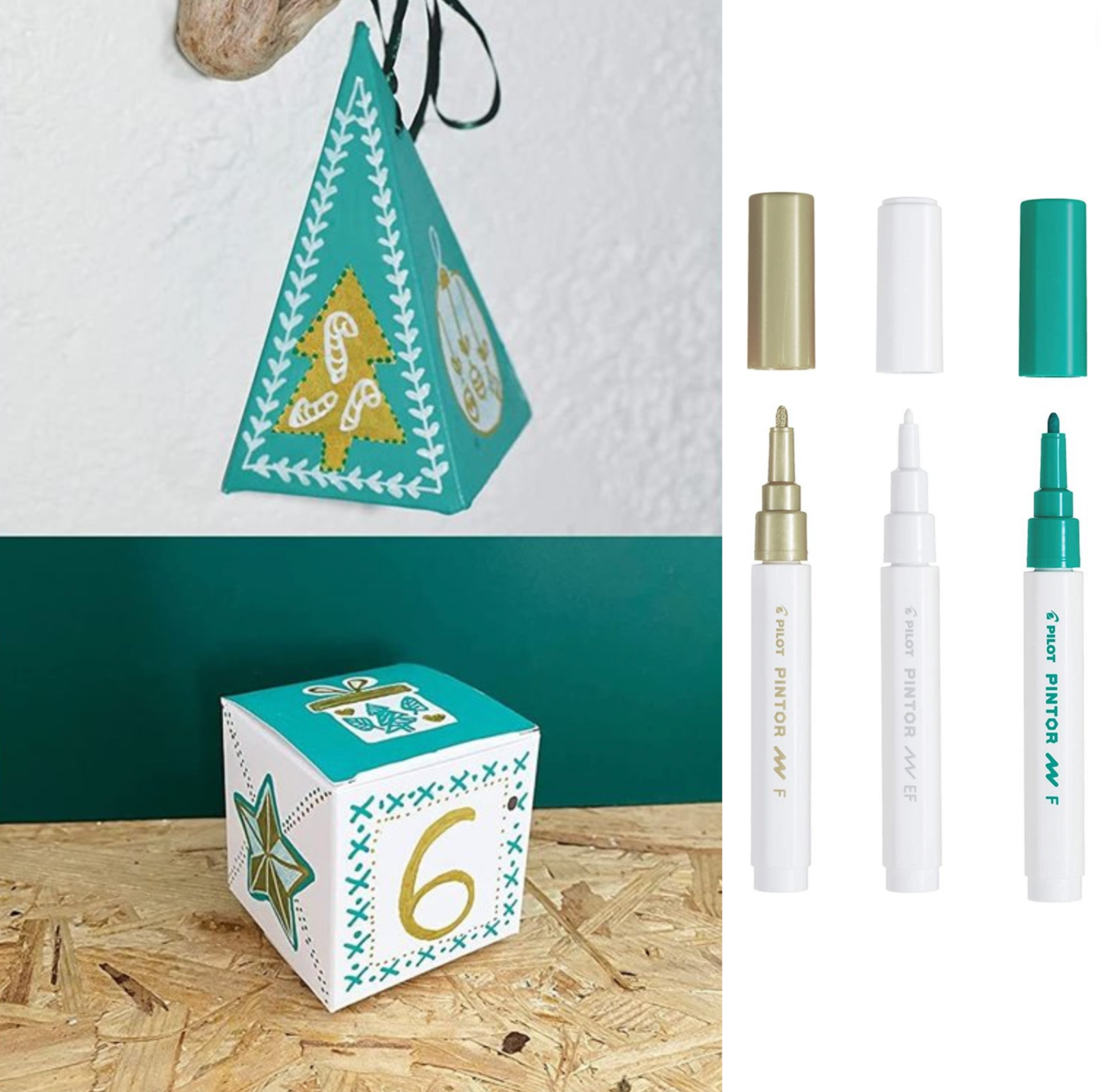 Kit Calendrier de l'Avent - Turquoise et or