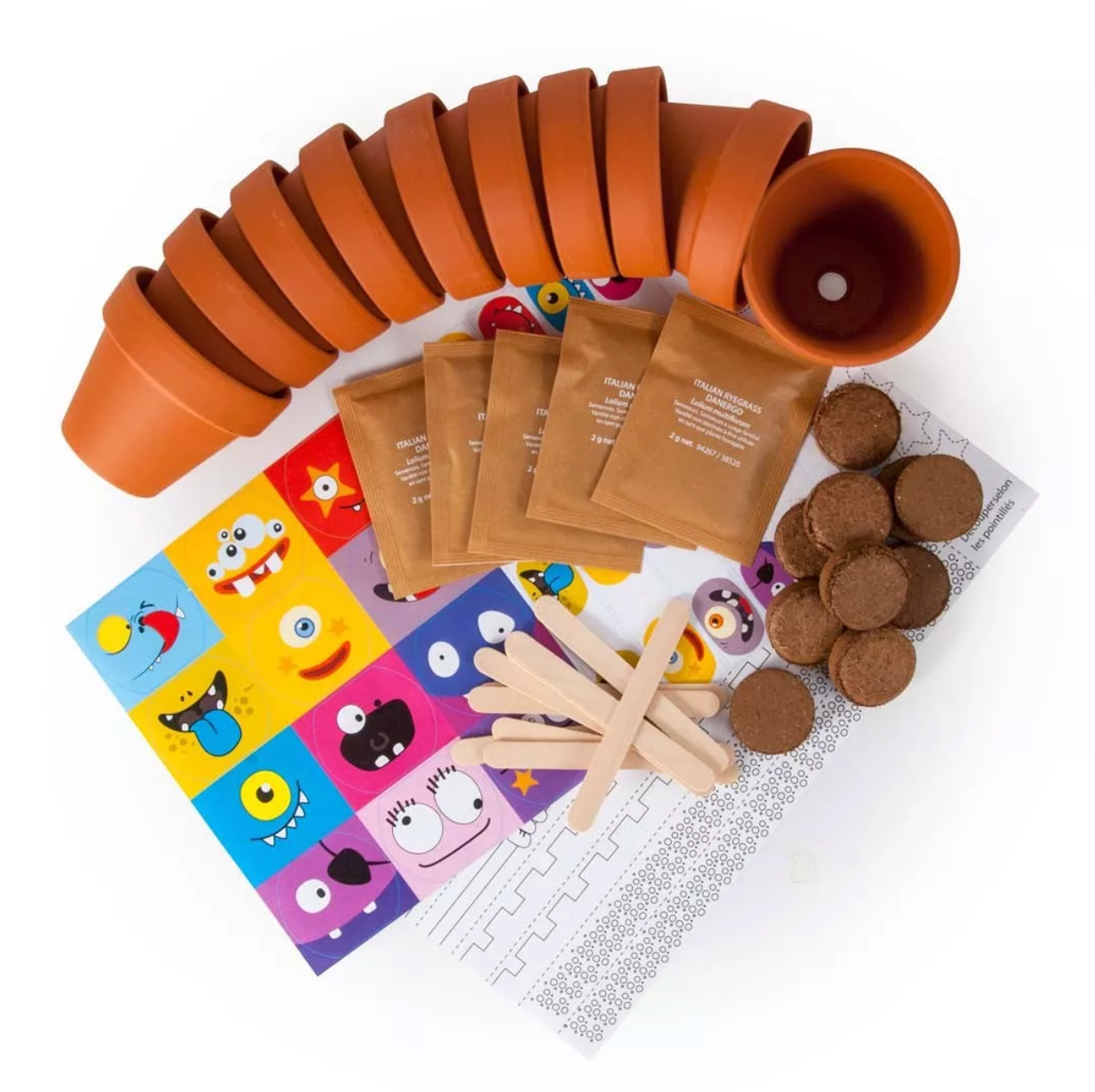 Coffret anniversaire - 10 petits pots monstres