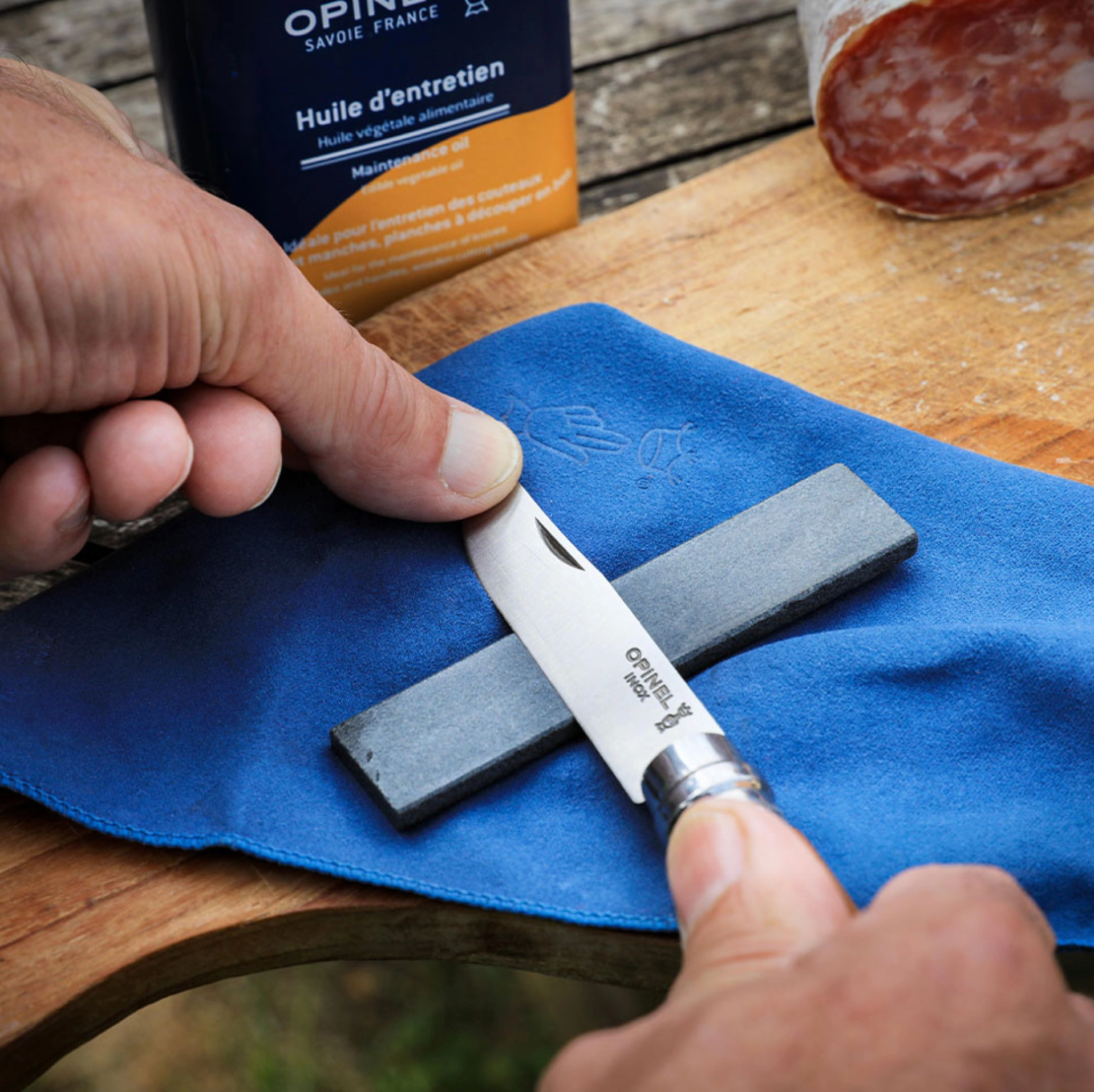 Pierre naturelle de Lombardie à aiguiser OPINEL