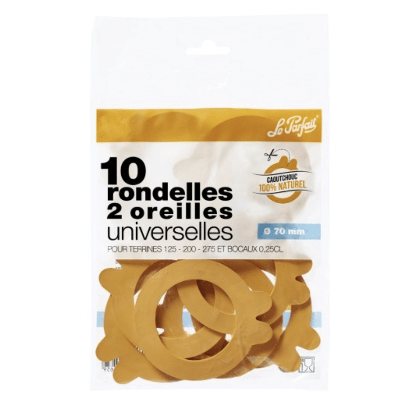 Rondelles pour bocaux 2 oreilles Le Parfait 70 mm - lot de 10