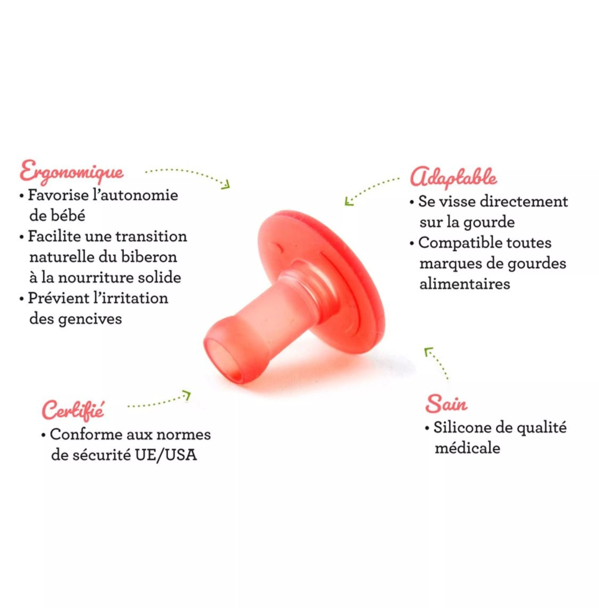 Squiz'top - Embouts en silicone médical