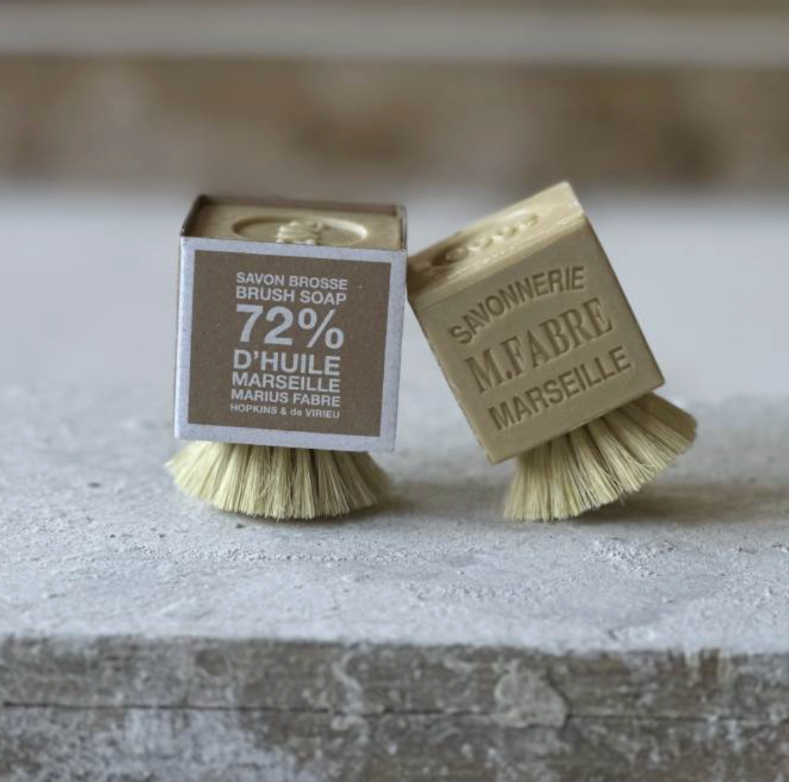 Savon de Marseille Blanc brosse - 200g