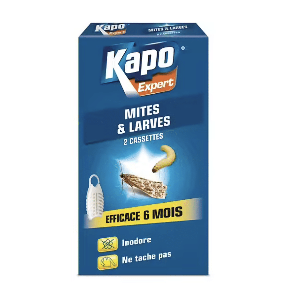 Insecticide anti-mites et larves 2 cassettes pour penderie - K.PRO