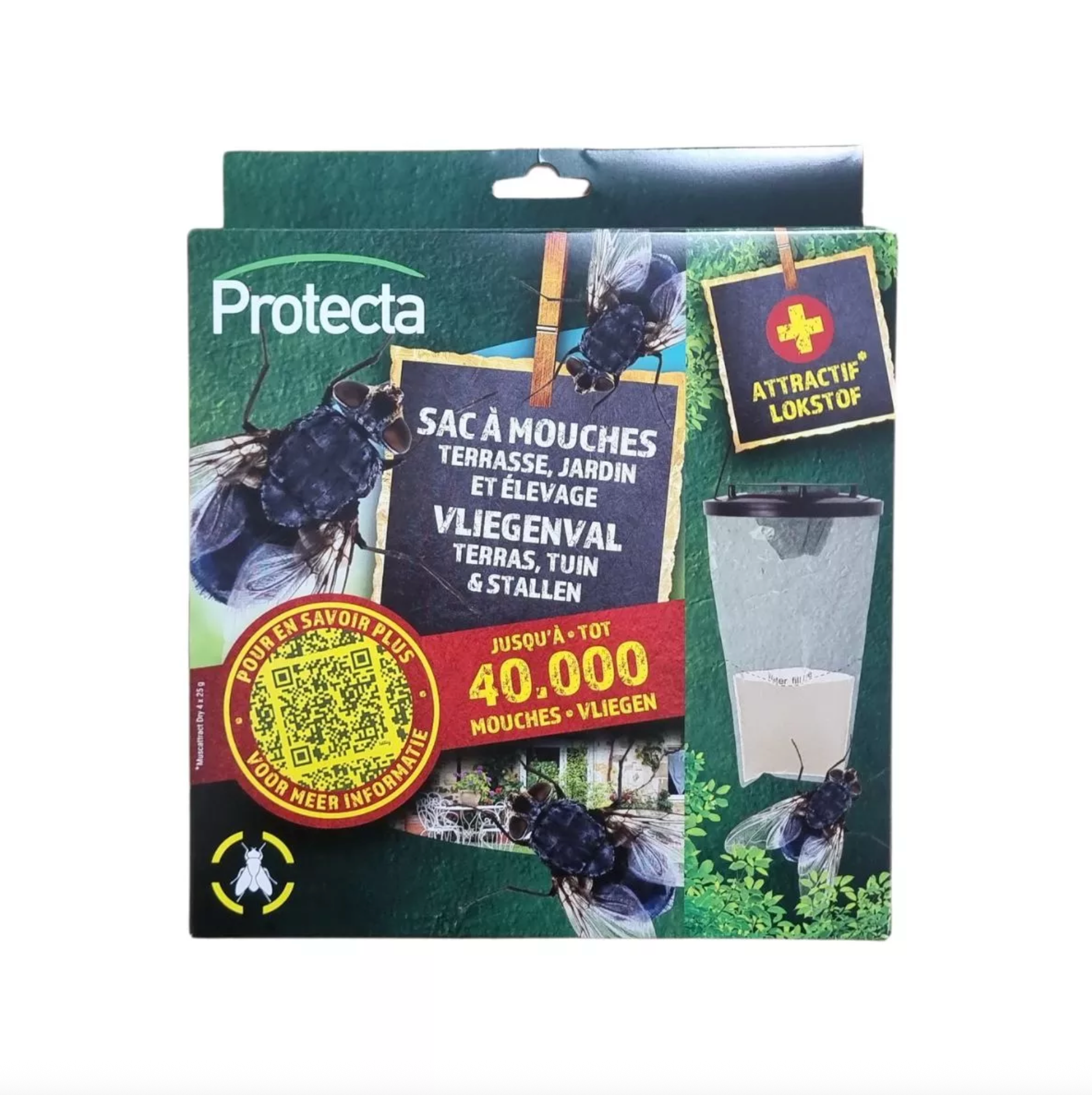 Piège à mouches jetable 3,5 L – Capture massive sans insecticide