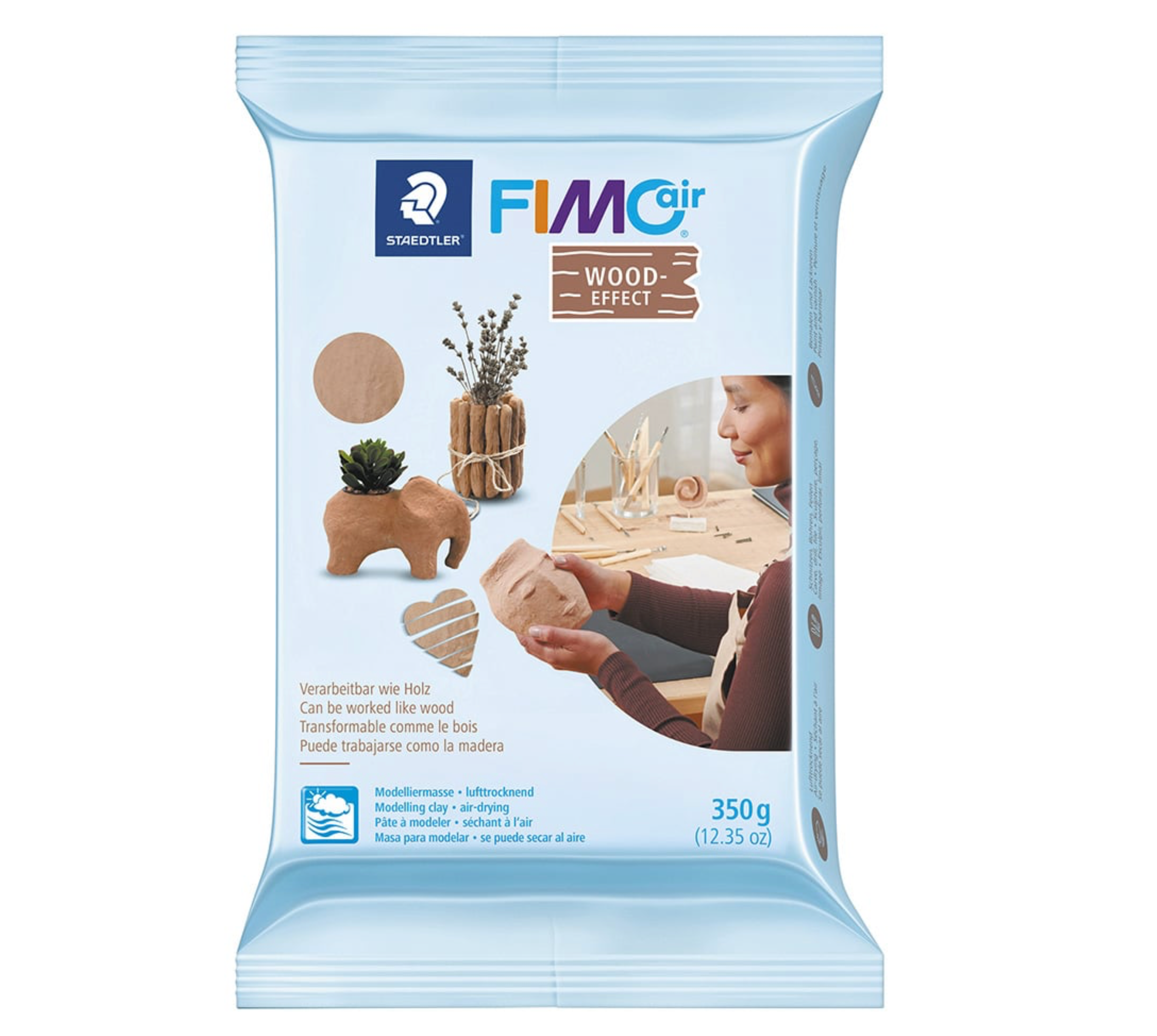 Pâte FIMO Air Effect Bois – 350 g – Pâte autodurcissante effet bois