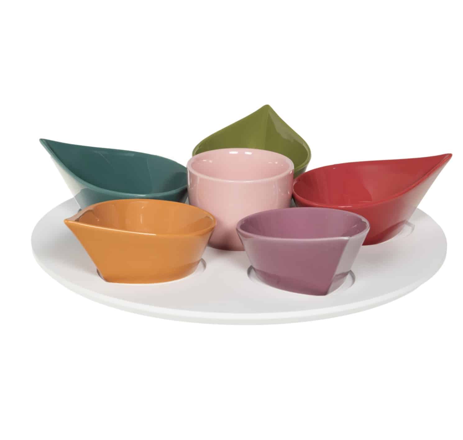 Service apéritif en porcelaine 7p - Aube