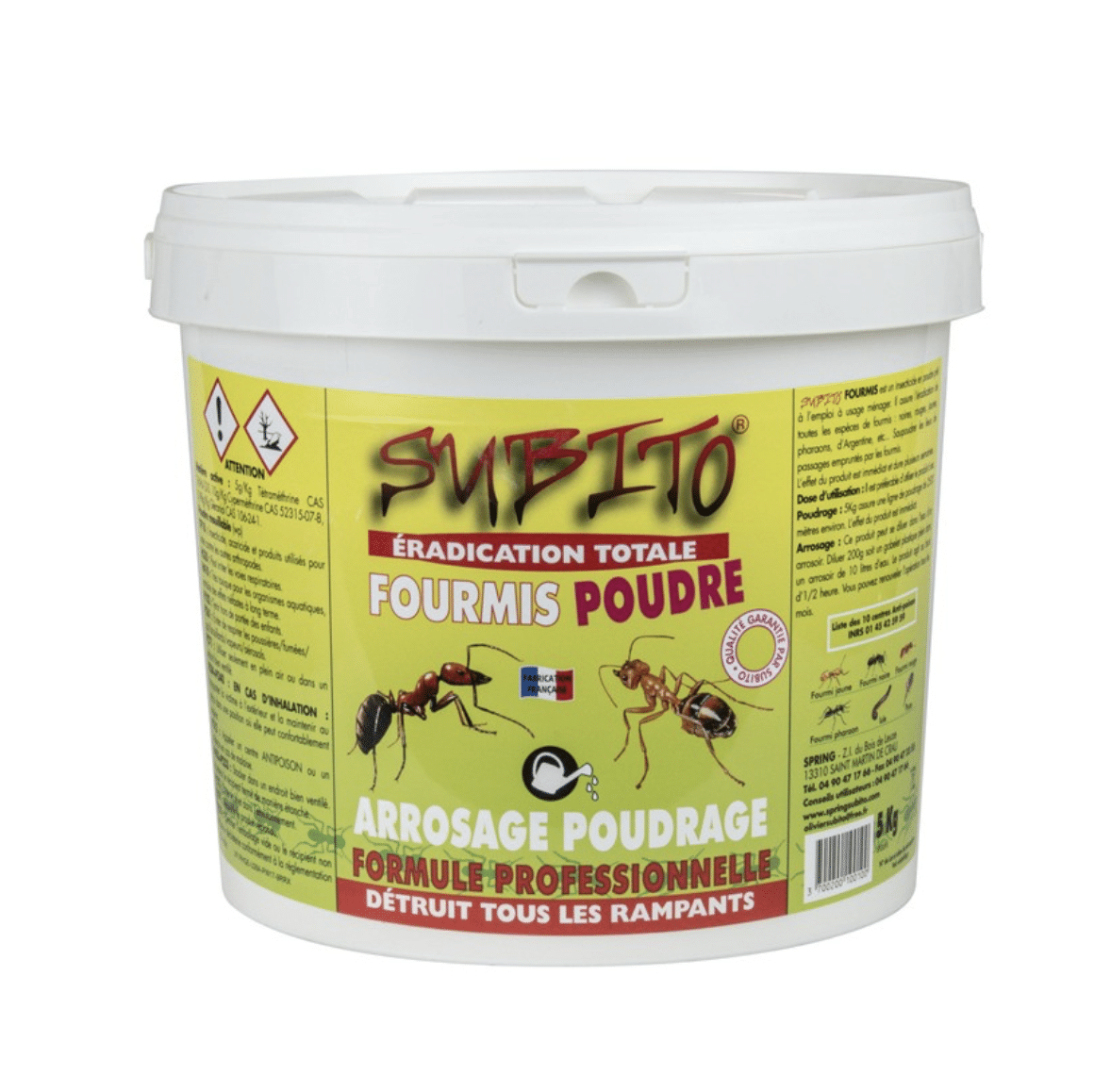 Éradication Totale Fourmis & Rampants Poudre 5 kg