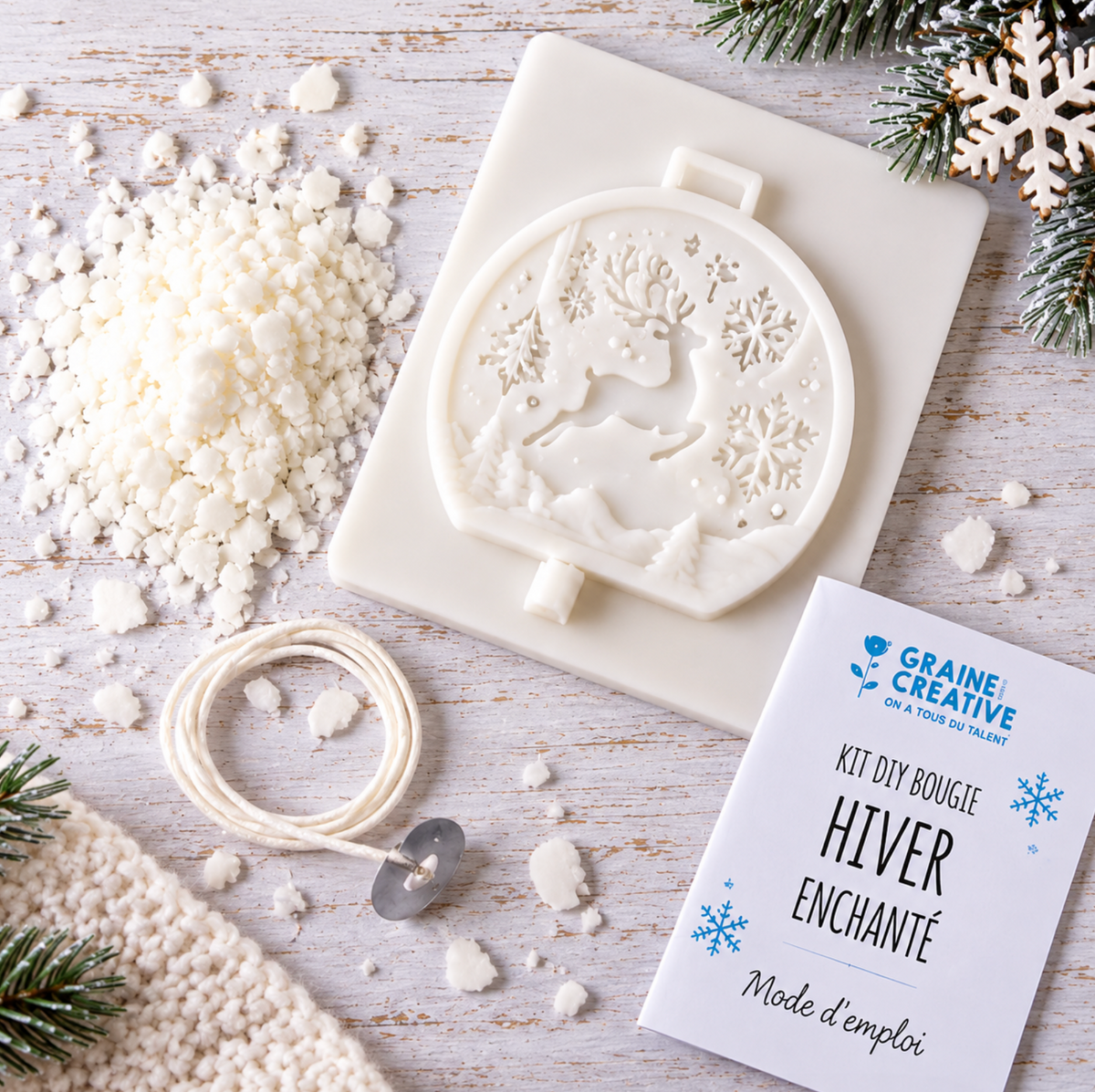 Kit DIY bougie Hiver enchanté