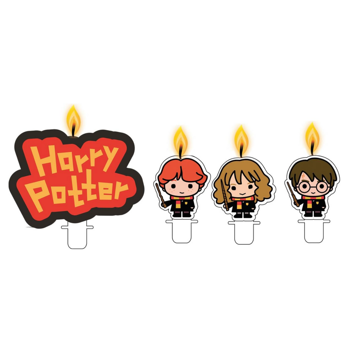 Bougies d’anniversaire Harry Potter – Set de 4 pièces