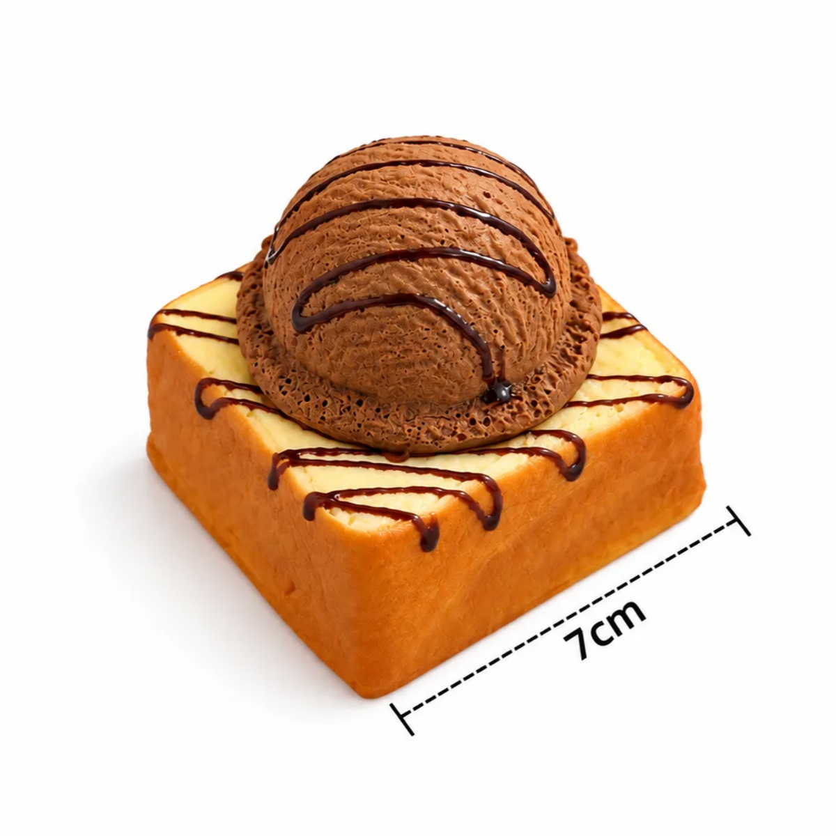 Squishy Toast Glacé Chocolat– anti-stress remontée lente