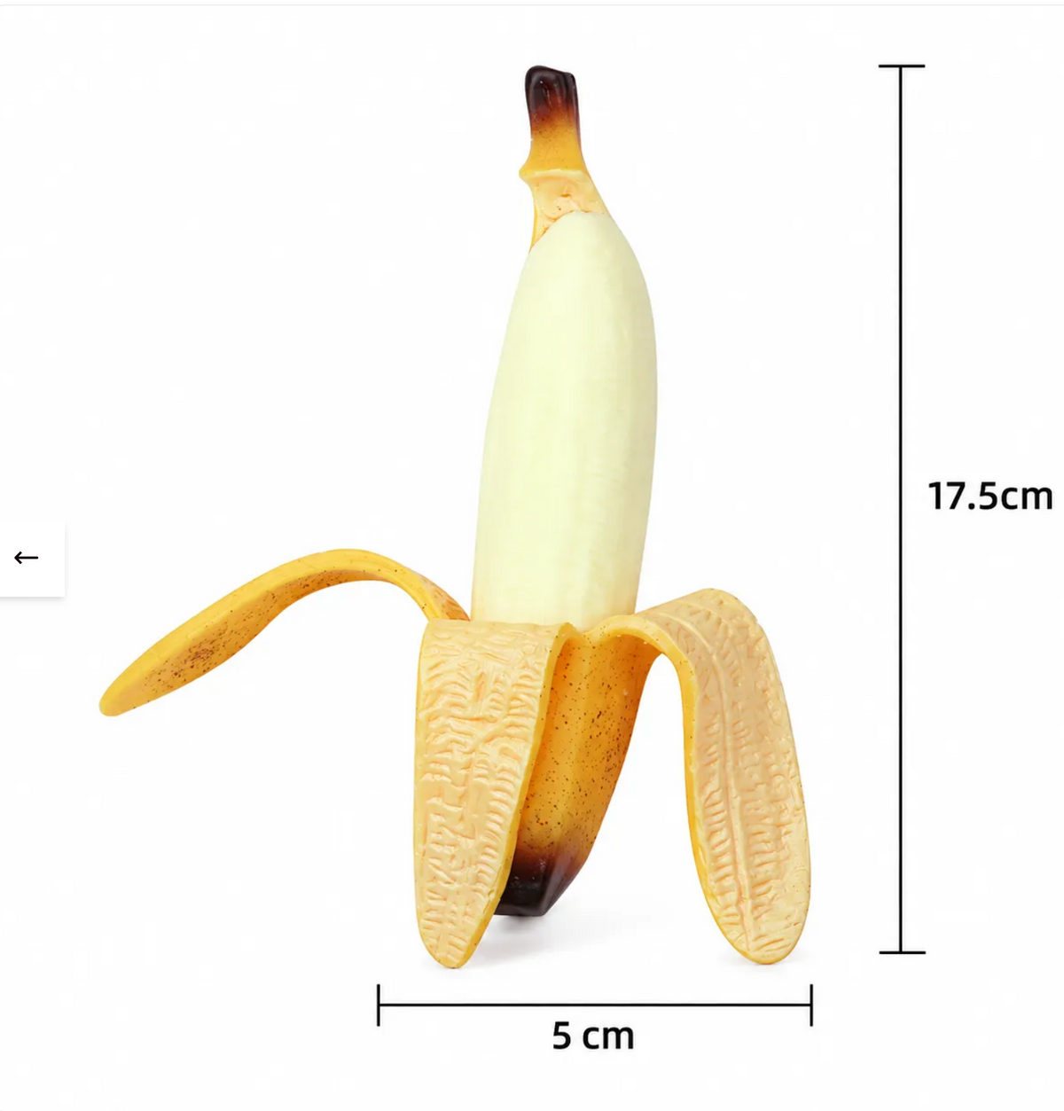 Squishy Banane pelée réaliste - anti-stress remontée lente
