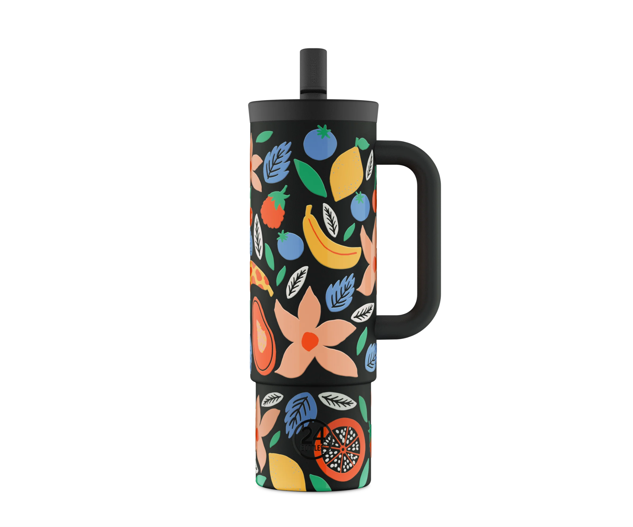 Strawcup isotherme noir - tropical