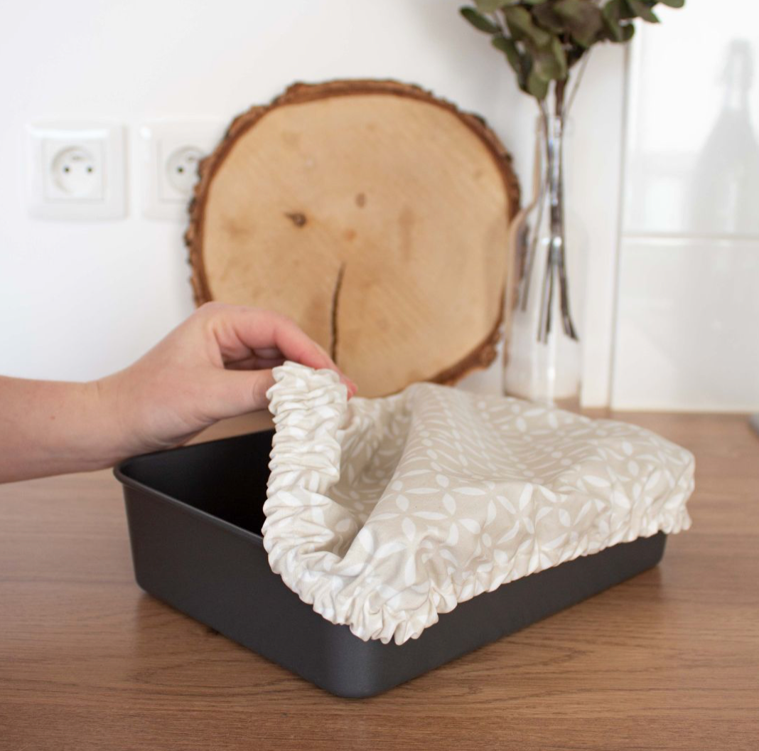 Charlotte alimentaire rectangulaire / Couvre-plat réutilisable - Taille M