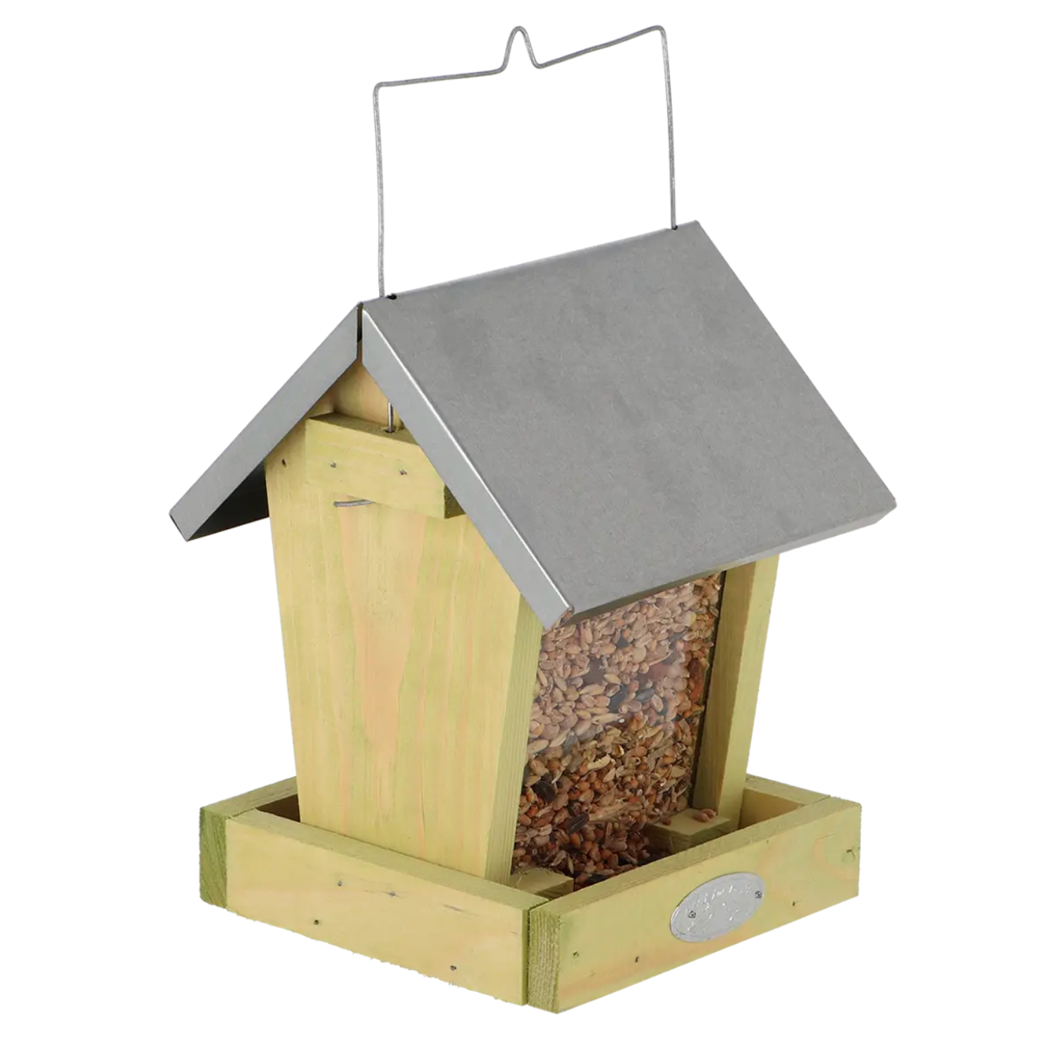 Mangeoire oiseaux silo en bois