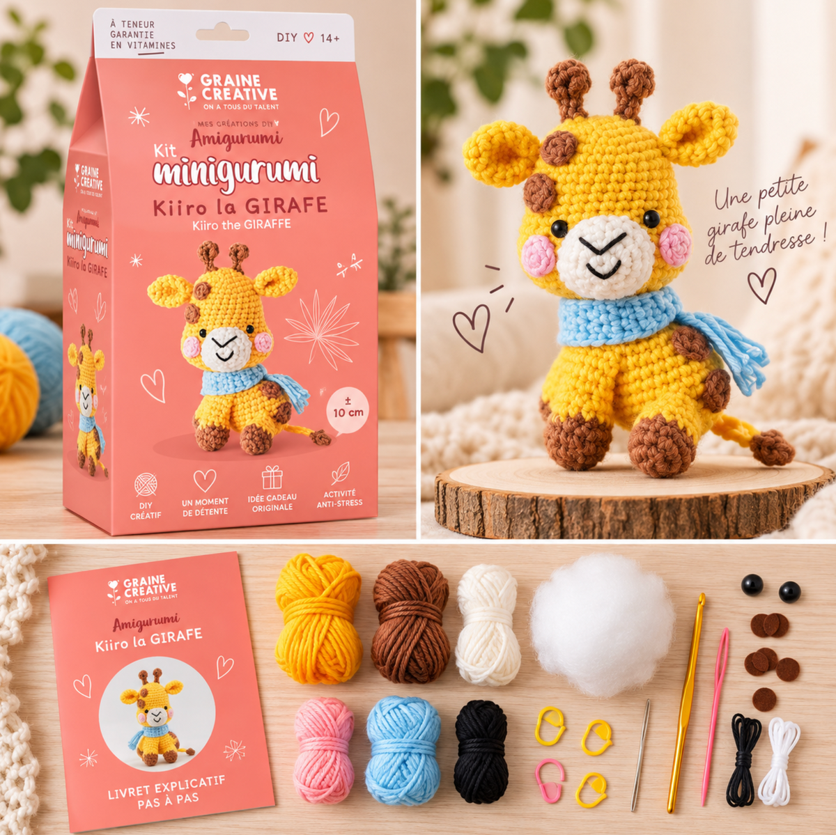 Kit Minigurumi – Kiiro la Girafe
